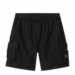 BERM SHORT Black Garment Dyed