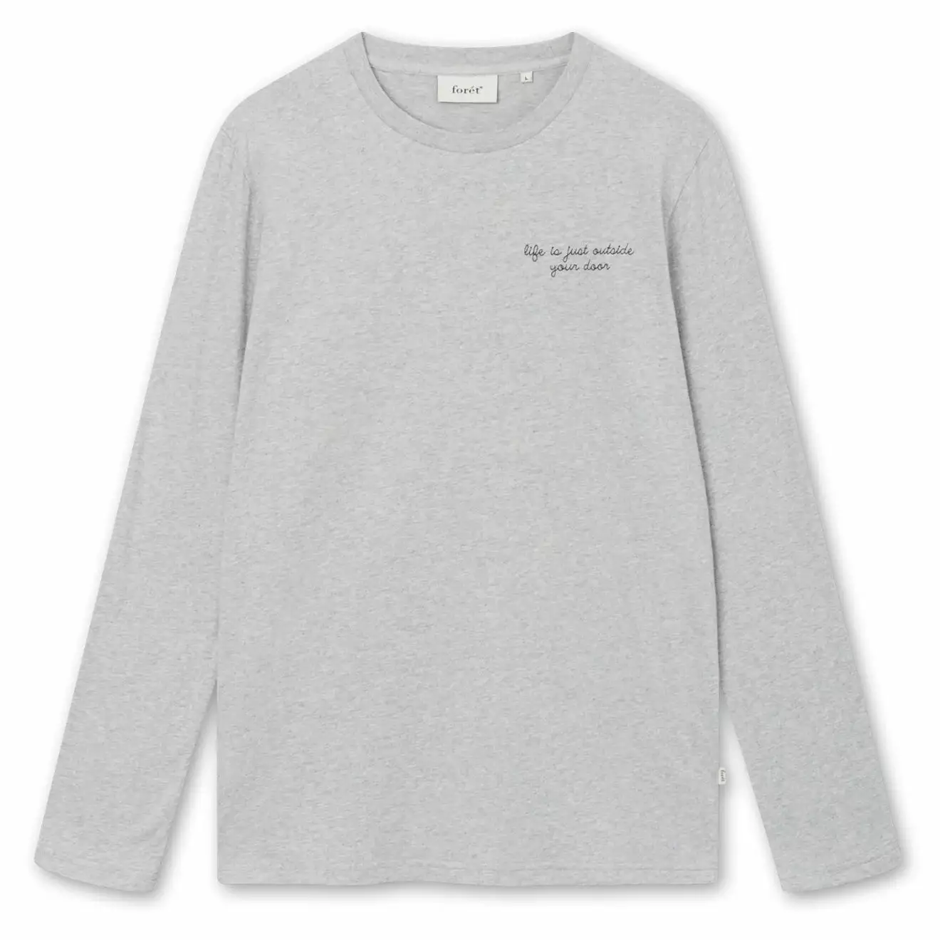 HILL LONG SLEEVE T-SHIRT Light Grey Melange