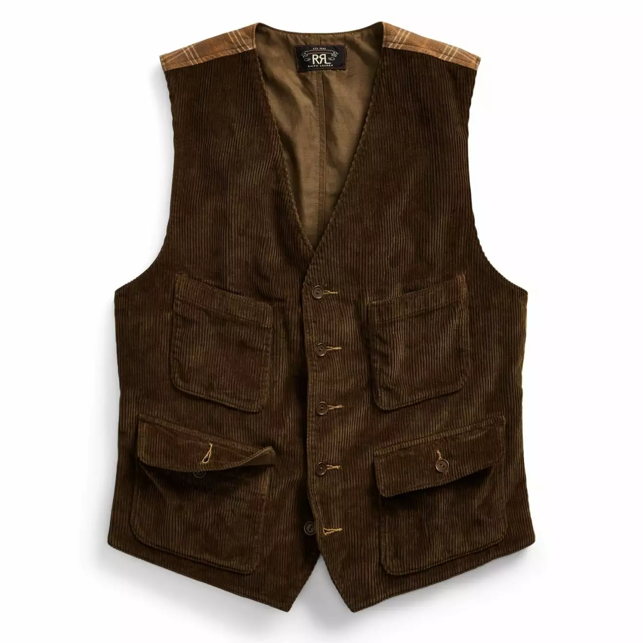 STOWFORD CORD VEST Vintage Brown