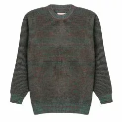 MIX CREW NECK KNIT Green