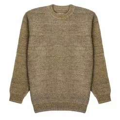 MIX CREW NECK KNIT Khaki