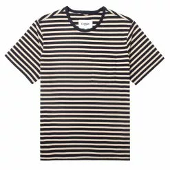 ORGANIC STRIPED T-SHIRT Navy