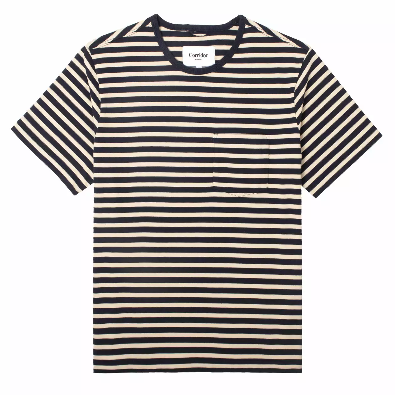 ORGANIC STRIPED T-SHIRT Navy