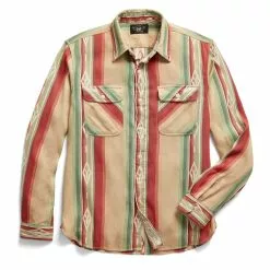 SOUTHWESTERN JACQUARD WORKSHIRT RI-494 Tan / Multi