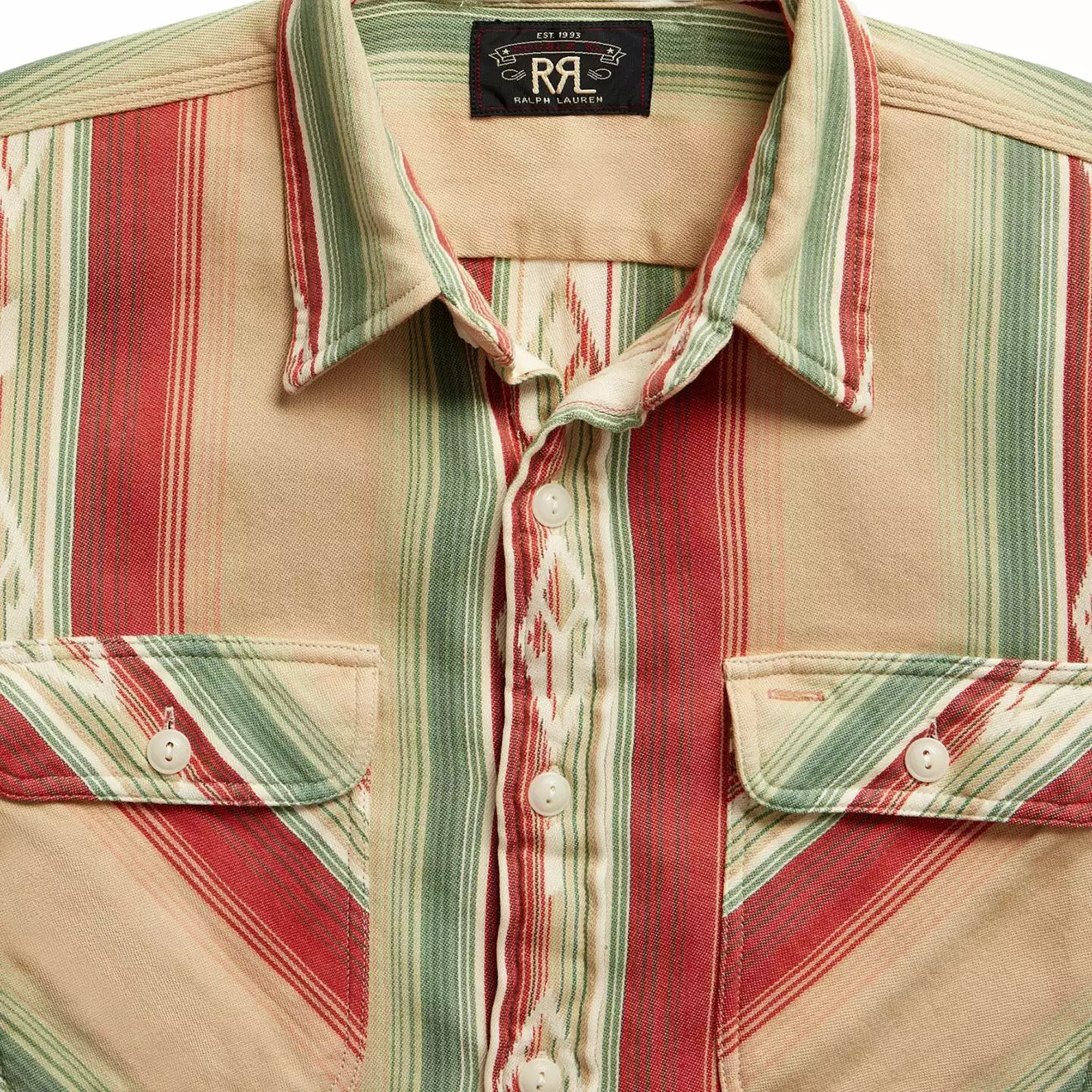 SOUTHWESTERN JACQUARD WORKSHIRT RI-494 Tan / Multi - Image 3