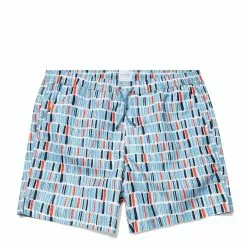 DRAWSTRING SWIM SHORTS Blue / Red / White Blocks