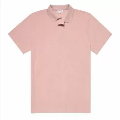 TOWELLING POLO SHIRT Shell Pink
