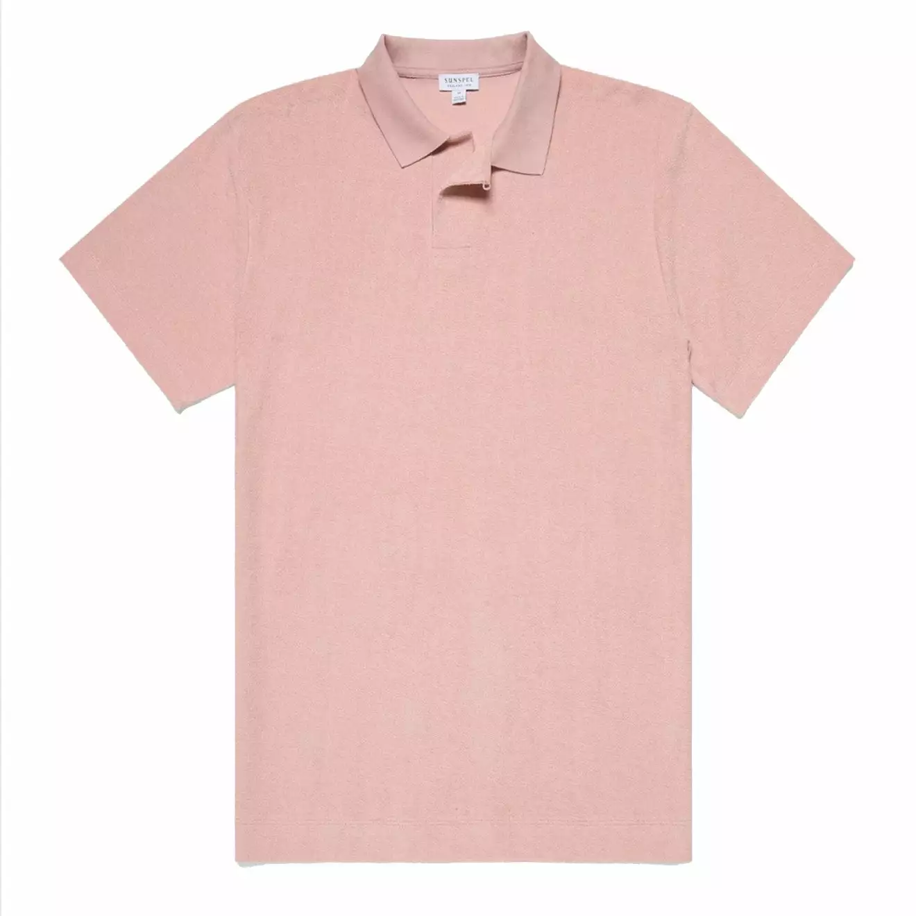 TOWELLING POLO SHIRT Shell Pink