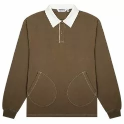 POCKET STITCH POLO TEE Tan