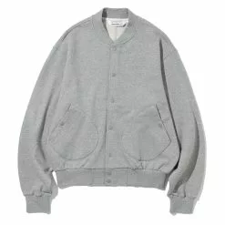 SWEAT COTTON STADIUM JACKET Melange
