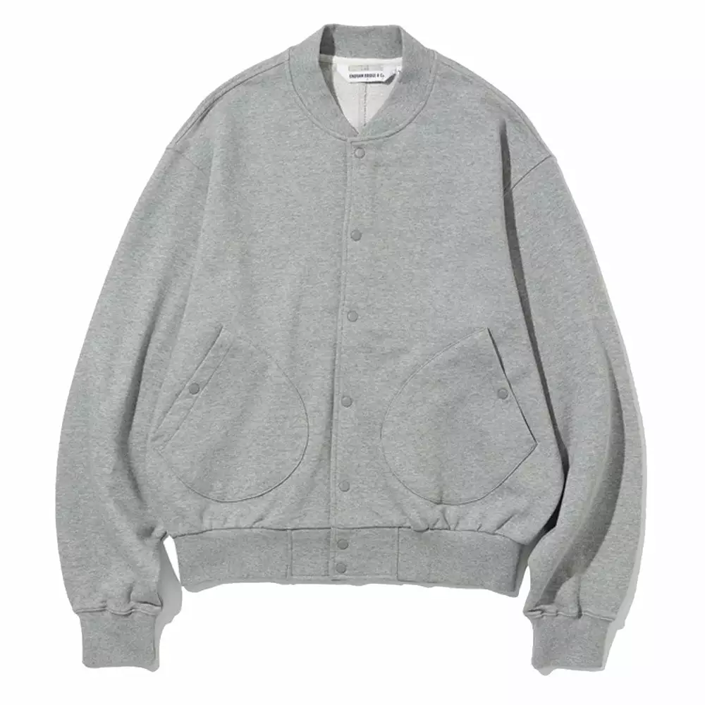 SWEAT COTTON STADIUM JACKET Melange