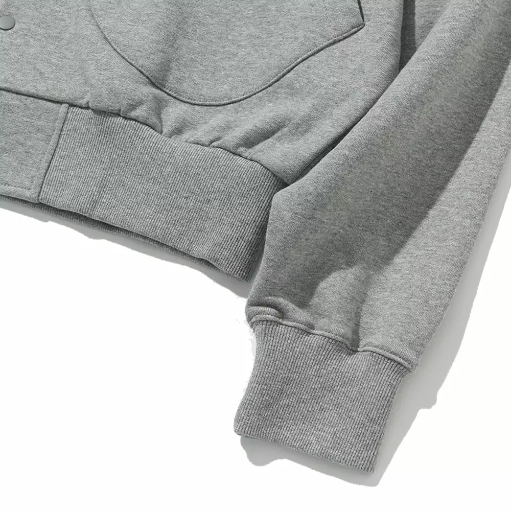 SWEAT COTTON STADIUM JACKET Melange - Image 5